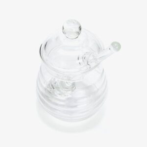 Glass Honey Jar with Dipper and Lid
