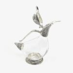 Silver-Plated Pelican Decanter - Glass Wine Carafe
