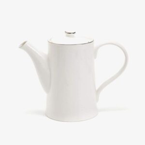 White Ceramic Bowl with Chain-Link Pattern
