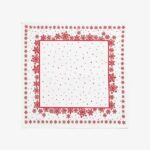 Red Snowflake and Star Print Paper Napkins - Festive Table Decor