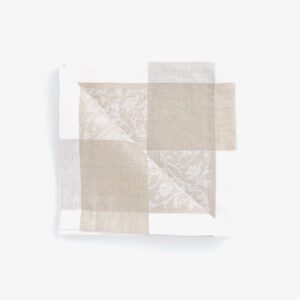 Set of 4 Linen-Blend Napkins with Damask Print