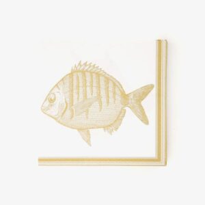 Cotton Kitchen Towel – Fish Print Design