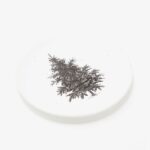 White Speckled Side Plate with Pine Branch Print