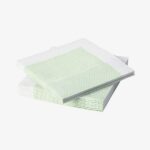 Green Striped Paper Napkins - Set of Disposable Napkins